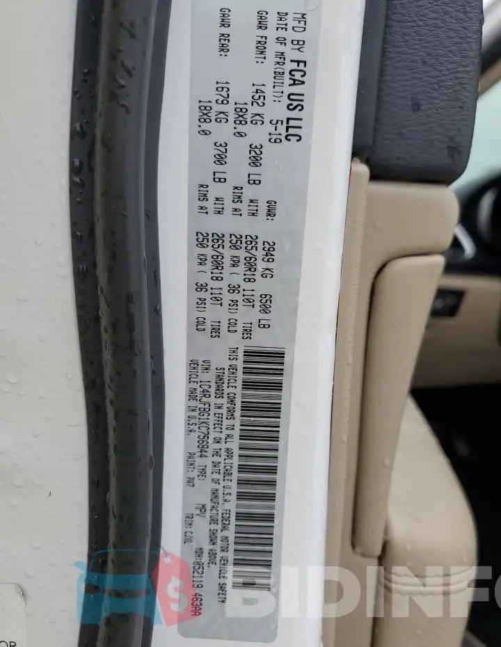 1C4RJFBG1KC756844 Photo# 13