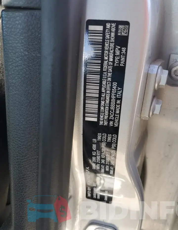 ZACCJBBB8HPF65400 Photo# 13