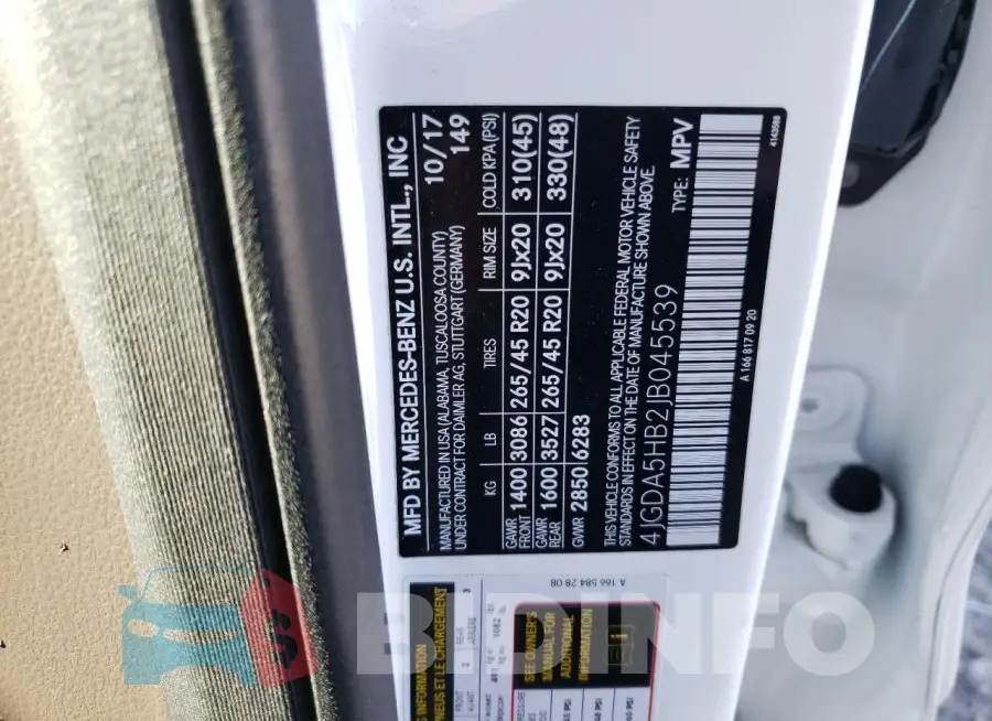 4JGDA5HB2JB045539 Photo# 13