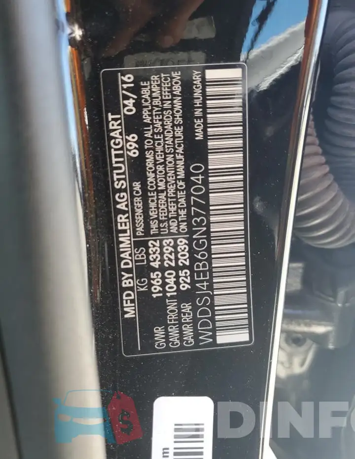 WDDSJ4EB6GN377040 Photo# 13