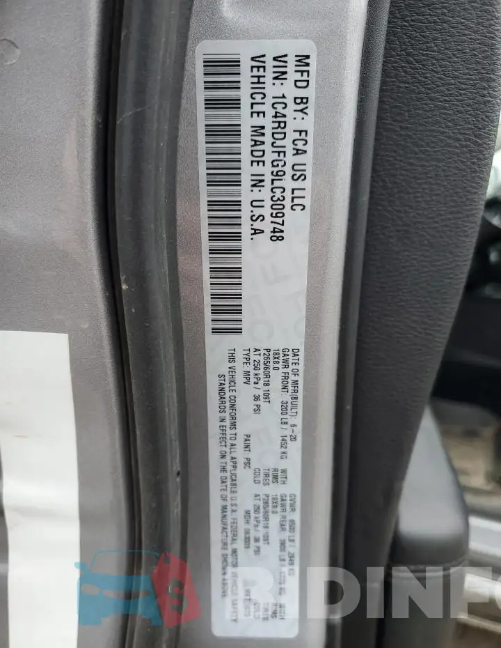 1C4RDJFG9LC309748 Photo# 12
