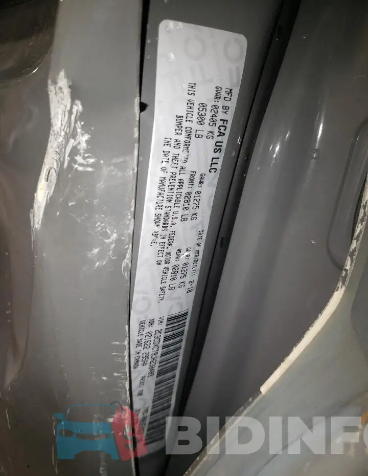 2C3CDXCT9JH230489 Photo# 12