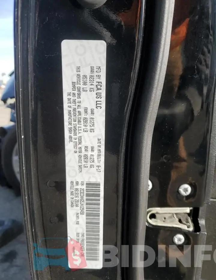 2C3CDXHG5JH125458 Photo# 13