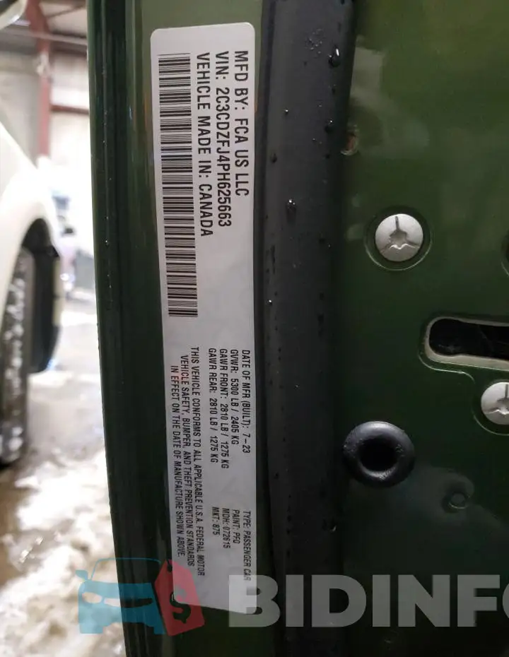 2C3CDZFJ4PH625663 Photo# 12