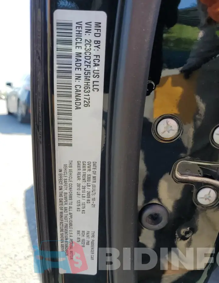2C3CDZFJ5MH631726 Photo# 13