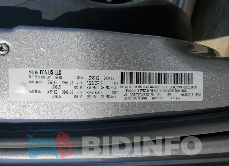 2C4RDGEG0JR340198 Photo# 13