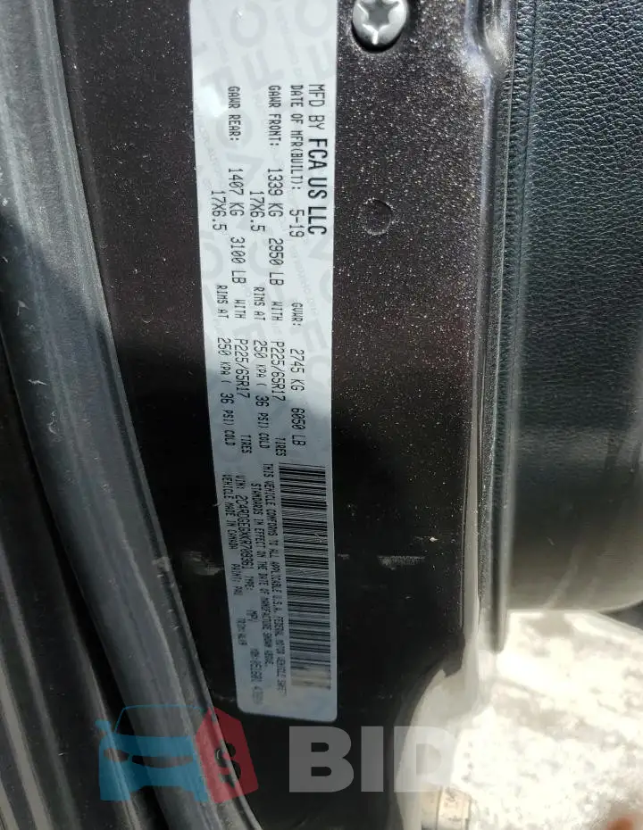 2C4RDGEGXKR709361 Photo# 13