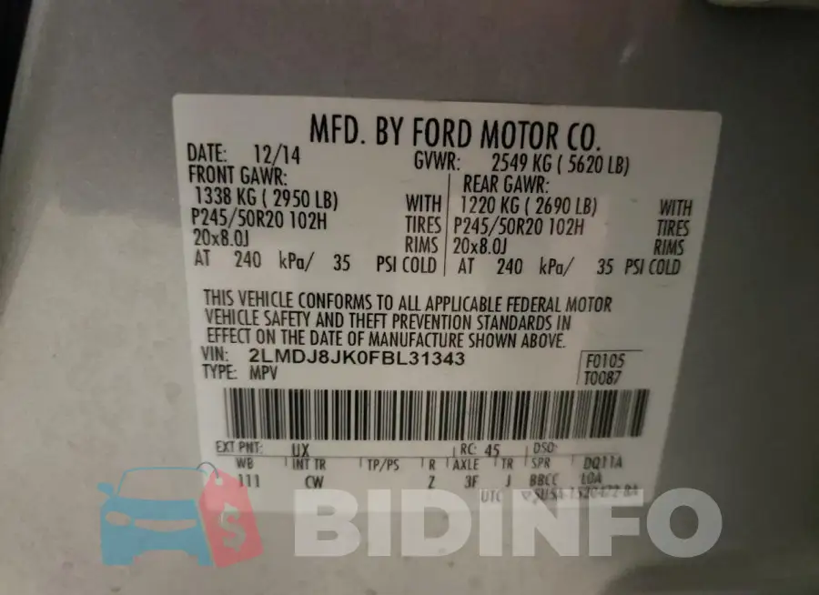 2LMDJ8JK0FBL31343 Photo# 12