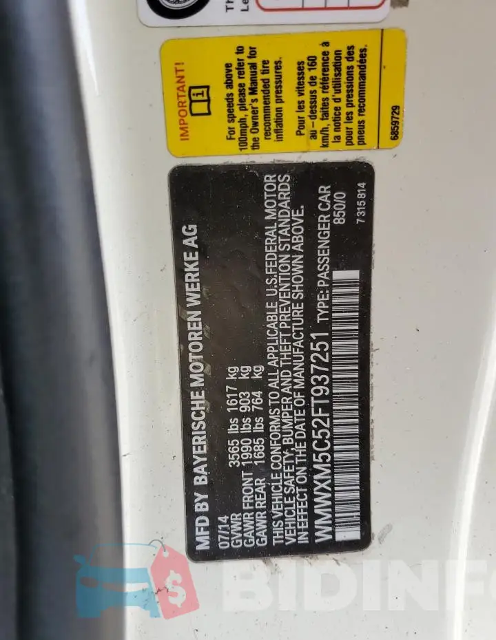 WMWXM5C52FT937251 Photo# 12
