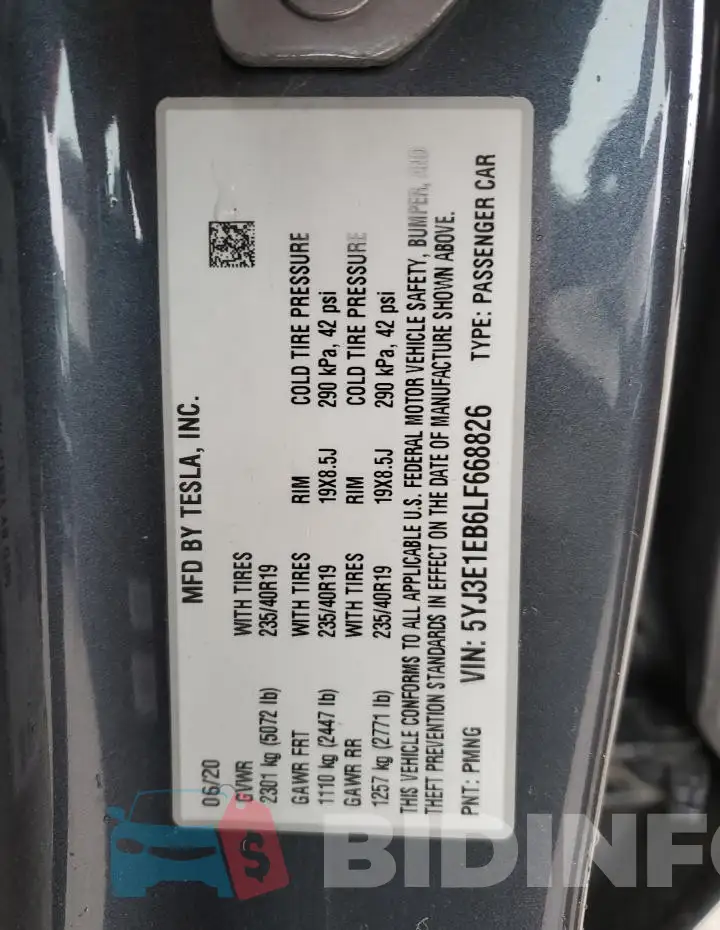 5YJ3E1EB6LF668826 Photo# 12