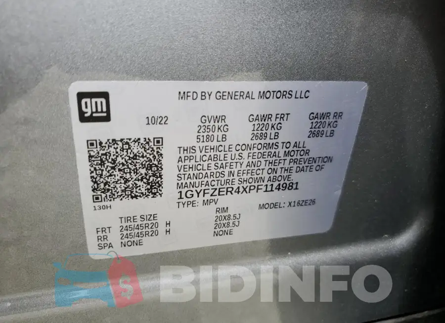 1GYFZER4XPF114981 Photo# 12