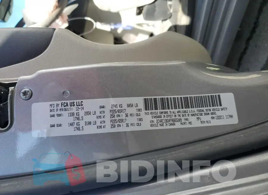 2C4RC1BGXFR665209 Photo# 13