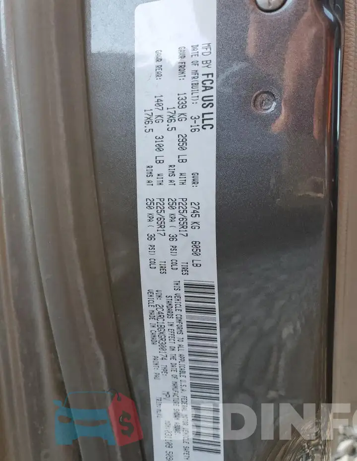 2C4RC1BGXGR300174 Photo# 13
