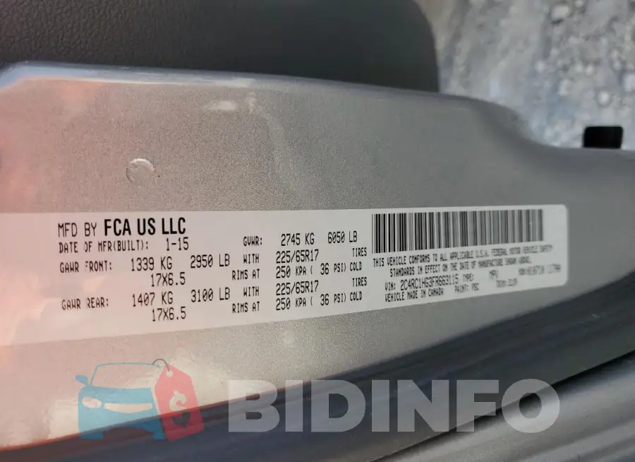 2C4RC1HG3FR663115 Photo# 13