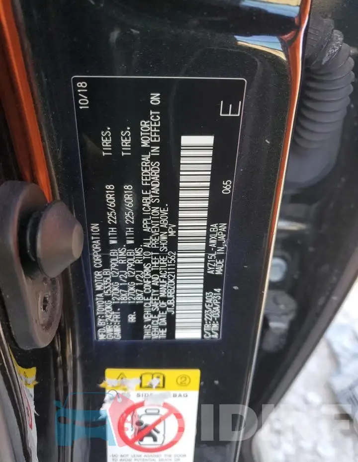 JTJBJRBZ0K2111562 Photo# 12