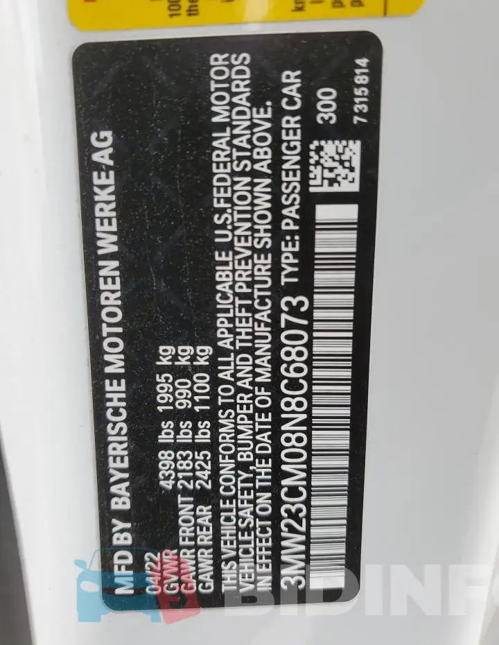 3MW23CM08N8C68073 Photo# 12