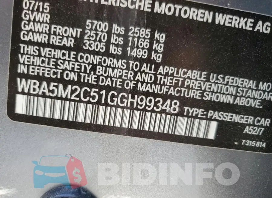 WBA5M2C51GGH99348 Photo# 14