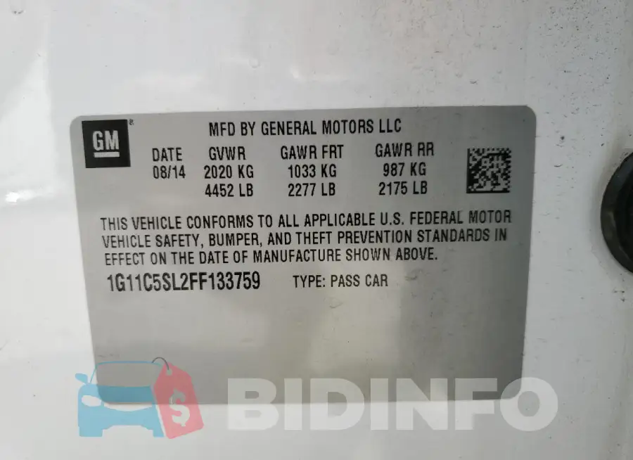 1G11C5SL2FF133759 Photo# 13