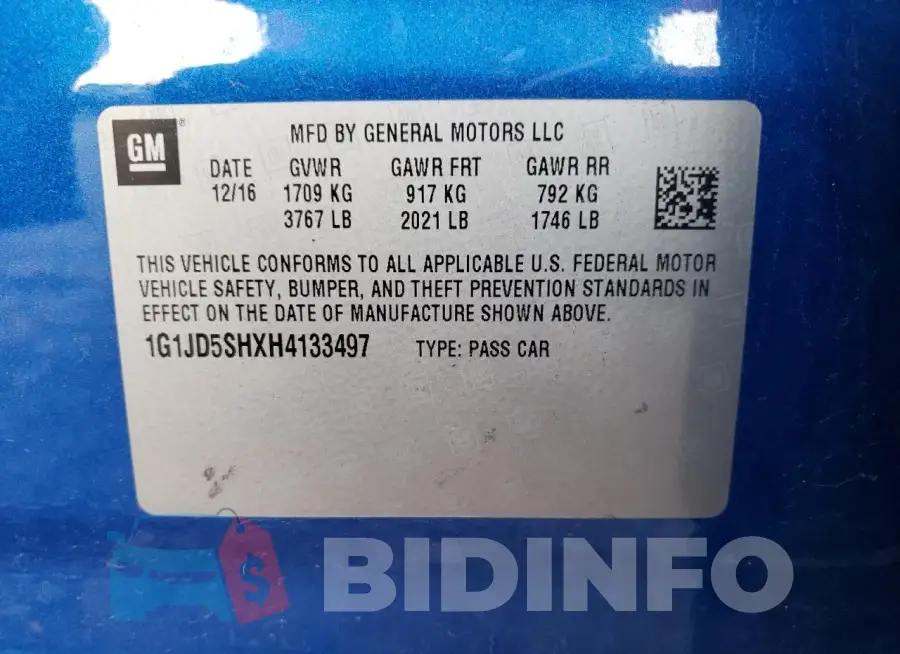 1G1JD5SHXH4133497 Photo# 12