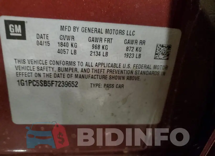 1G1PC5SB5F7239652 Photo# 12