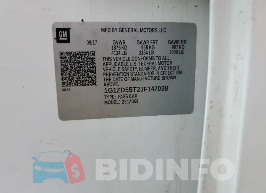 1G1ZD5ST2JF147038 Photo# 12