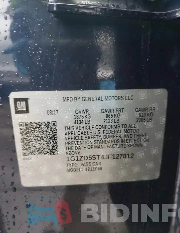 1G1ZD5ST4JF127812 Photo# 12