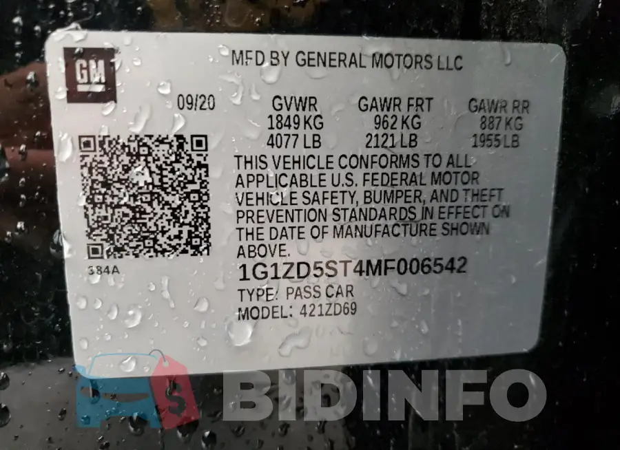 1G1ZD5ST4MF006542 Photo# 12