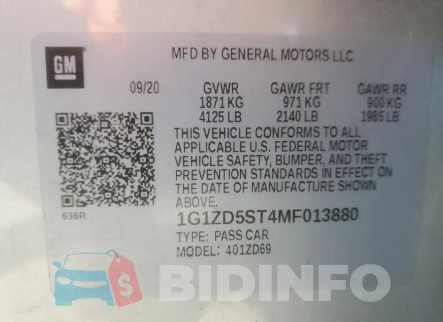 1G1ZD5ST4MF013880 Photo# 13