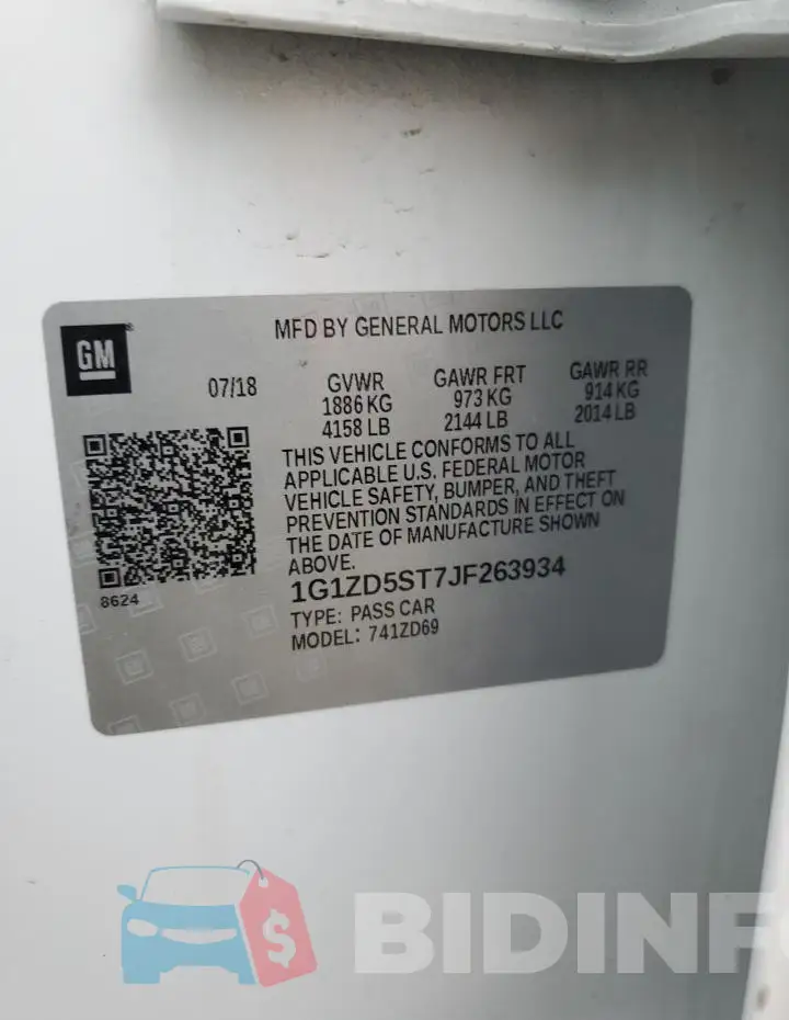 1G1ZD5ST7JF263934 Photo# 12
