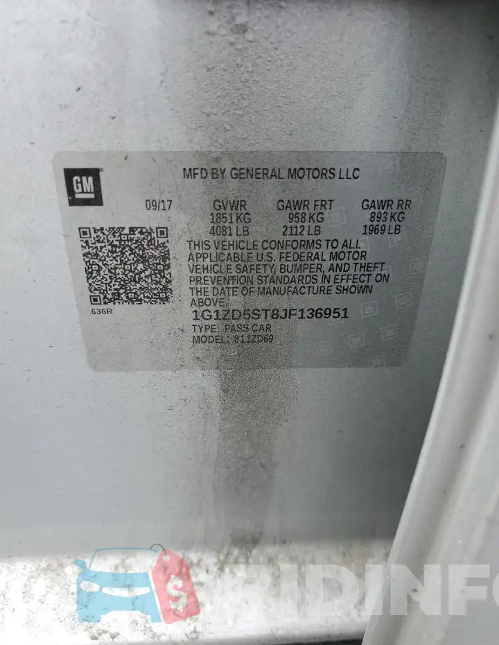 1G1ZD5ST8JF136951 Photo# 12