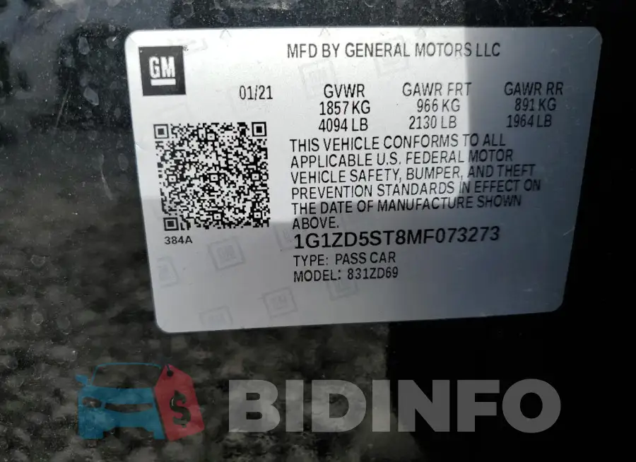 1G1ZD5ST8MF073273 Photo# 12