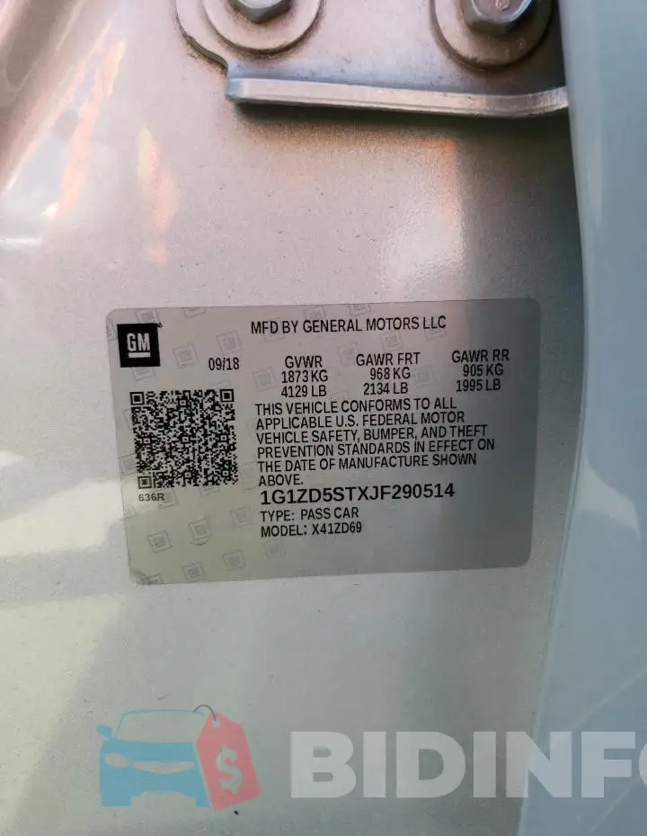 1G1ZD5STXJF290514 Photo# 12