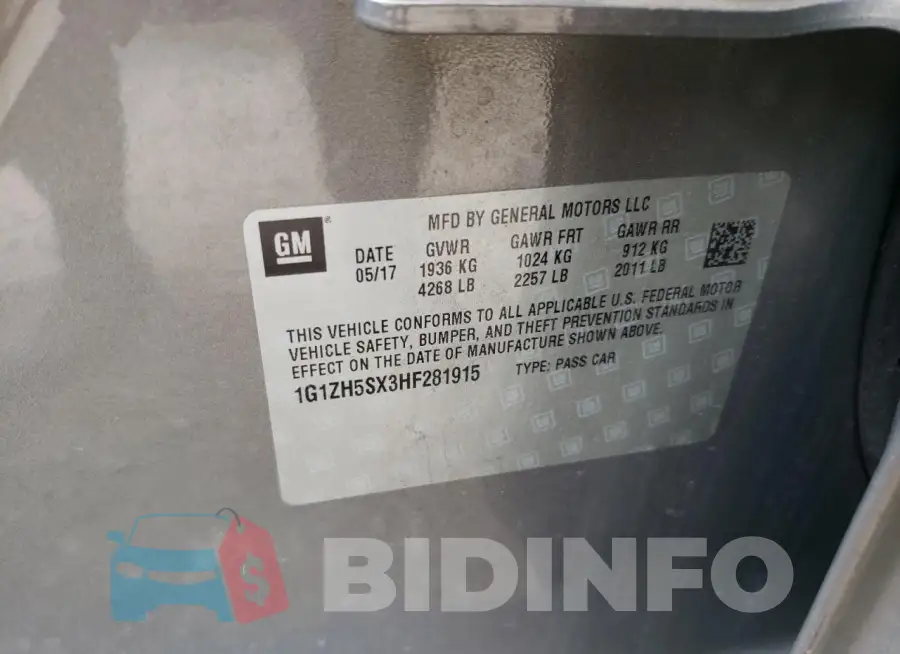 1G1ZH5SX3HF281915 Photo# 12