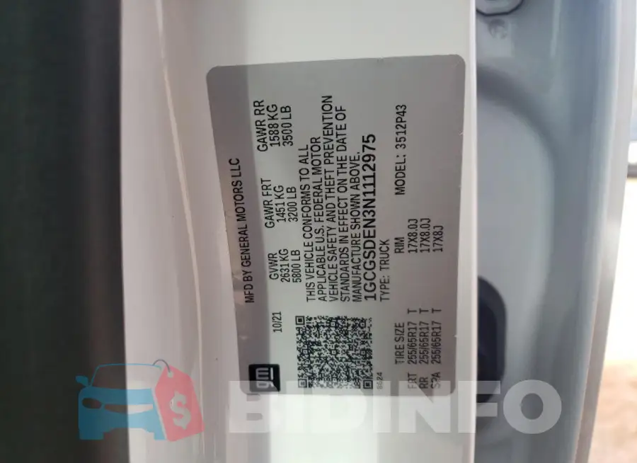 1GCGSDEN3N1112975 Photo# 12