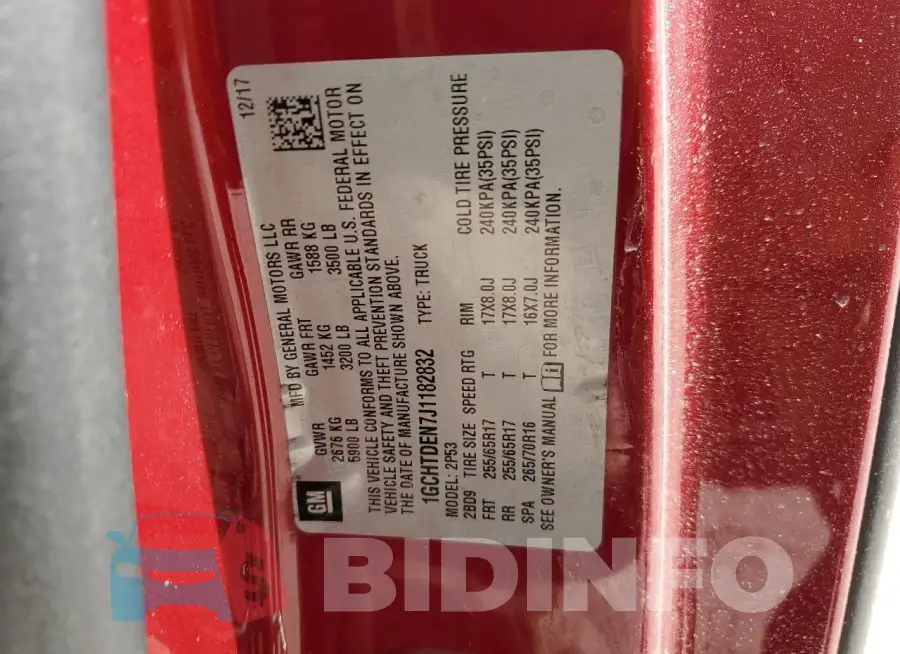 1GCHTDEN7J1182832 Photo# 13
