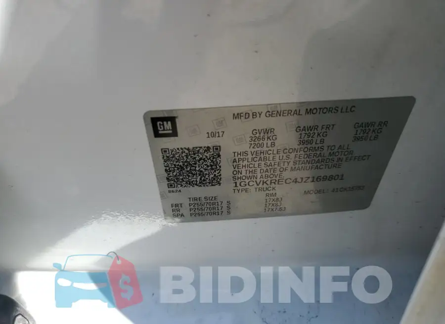 1GCVKREC4JZ169801 Photo# 12