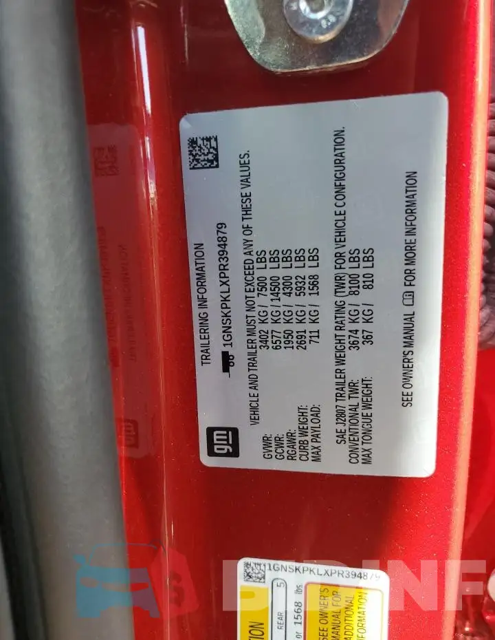 1GNSKPKLXPR394879 Photo# 12