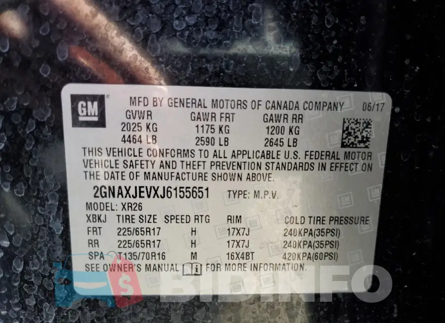 2GNAXJEVXJ6155651 Photo# 13