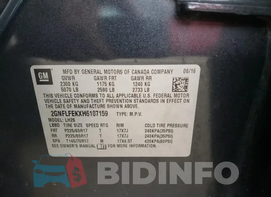 2GNFLFEKXH6107159 Photo# 12