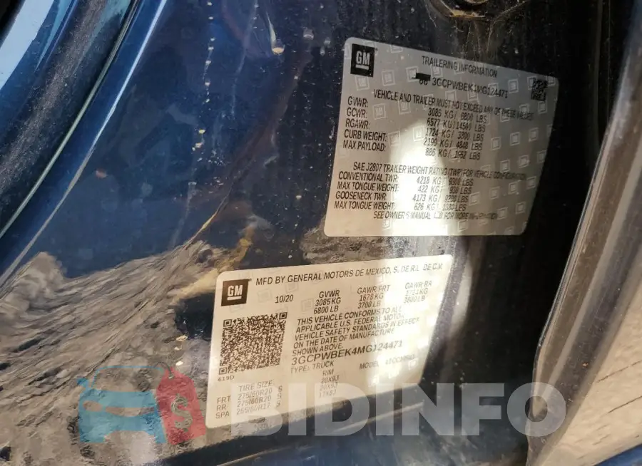 3GCPWBEK4MG124471 Photo# 12