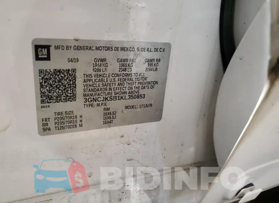 3GNCJKSB1KL350853 Photo# 12