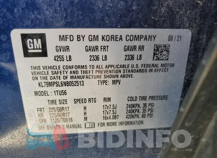 KL79MPSL6NB052513 Photo# 12