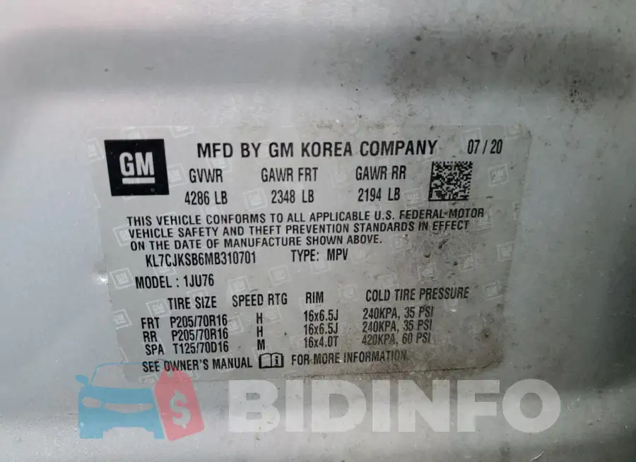 KL7CJKSB6MB310701 Photo# 13