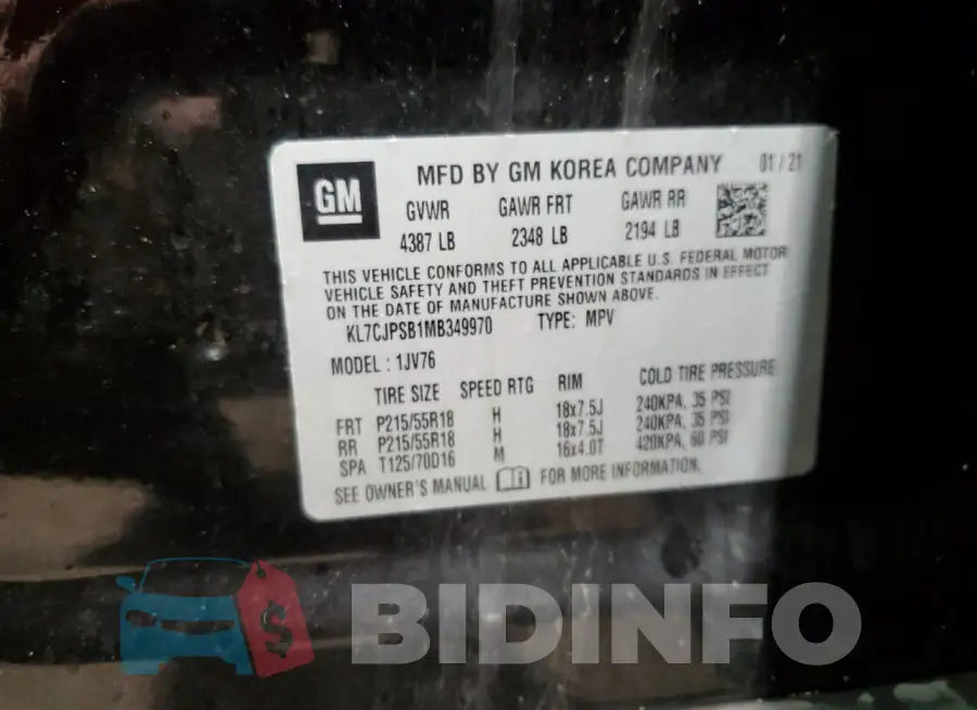 KL7CJPSB1MB349970 Photo# 13