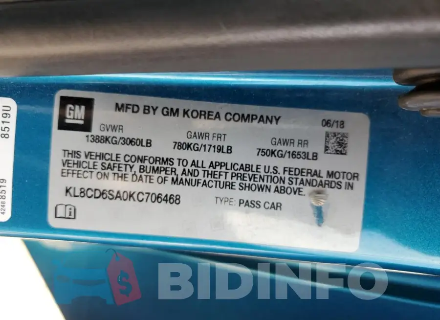 KL8CD6SA0KC706468 Photo# 12