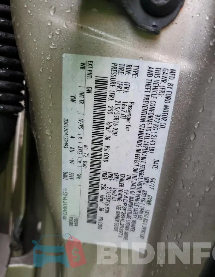 1FADP3F26HL263973 Photo# 12