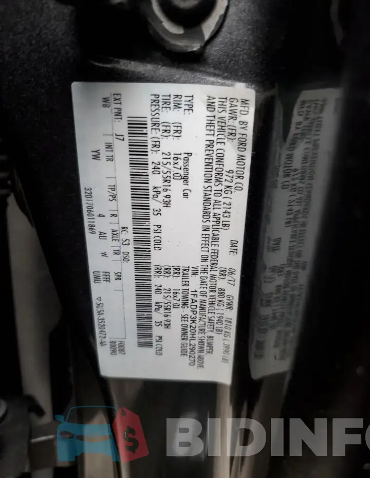 1FADP3K20HL290270 Photo# 12