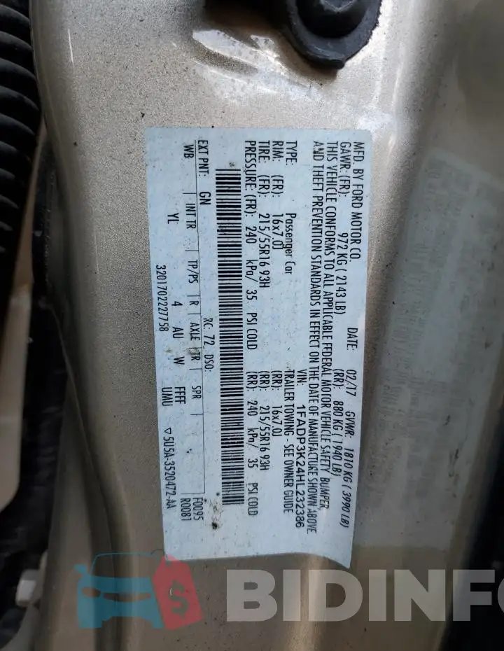 1FADP3K24HL232386 Photo# 12