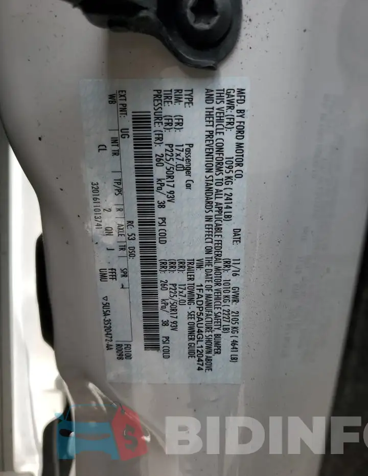 1FADP5AU4GL120474 Photo# 12