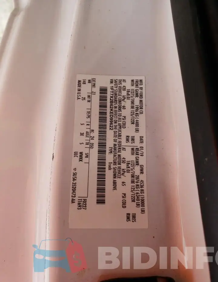 1FT7X2B62KED99622 Photo# 12